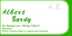 albert bardy business card